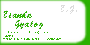 bianka gyalog business card